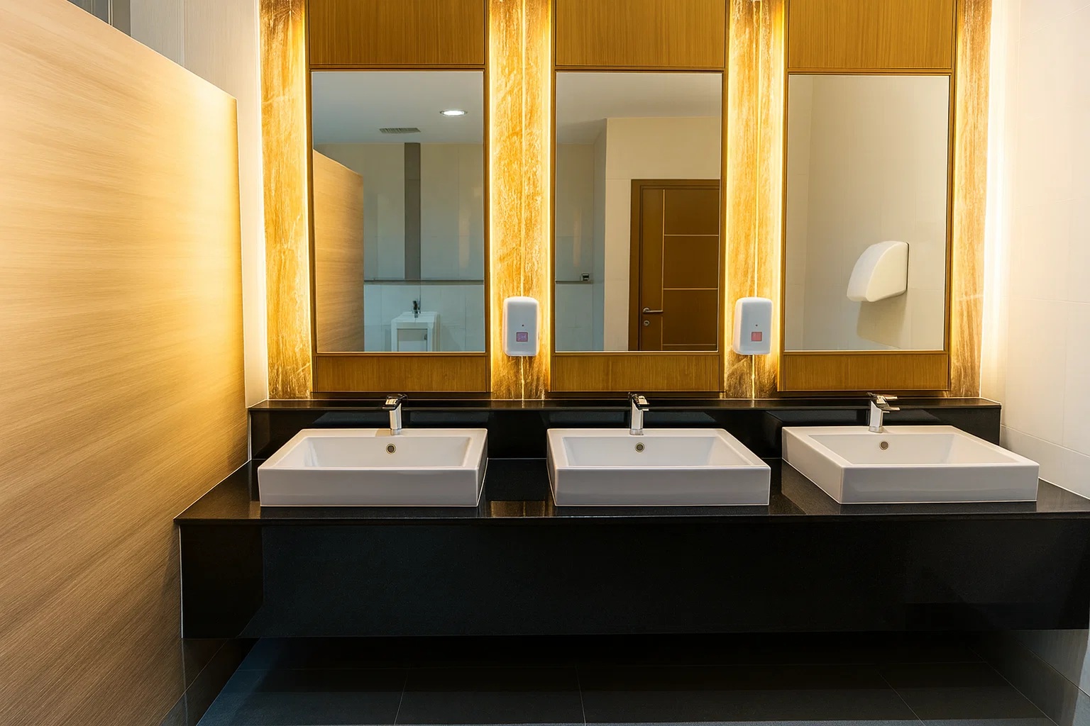 Airport restroom installation design
